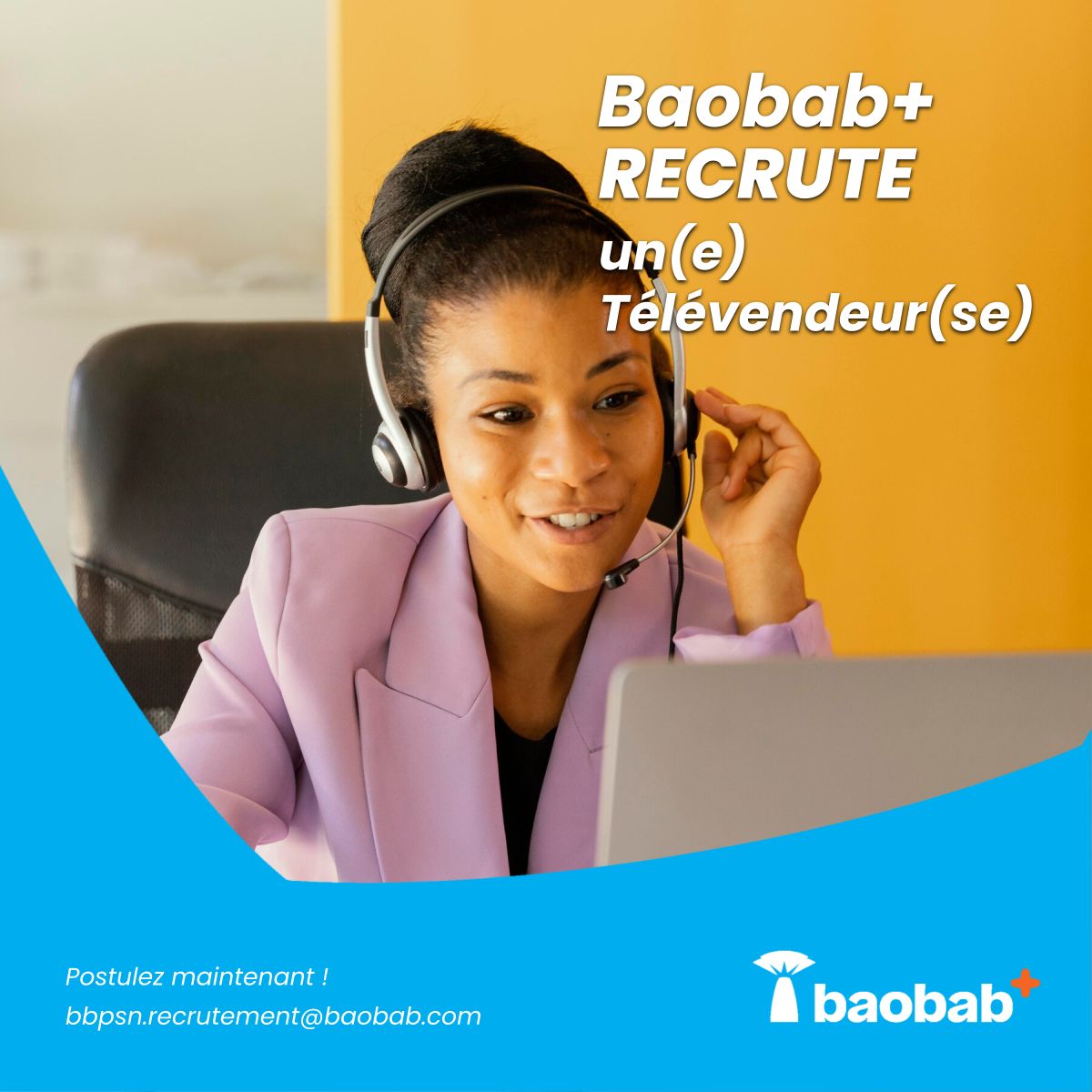 Baobab+ recrute des Télévendeurs