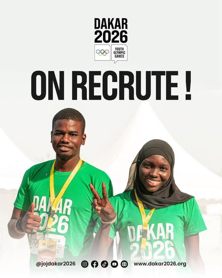 Dakar 2026 : Recrutement massif pour l'organisation des JOJ !