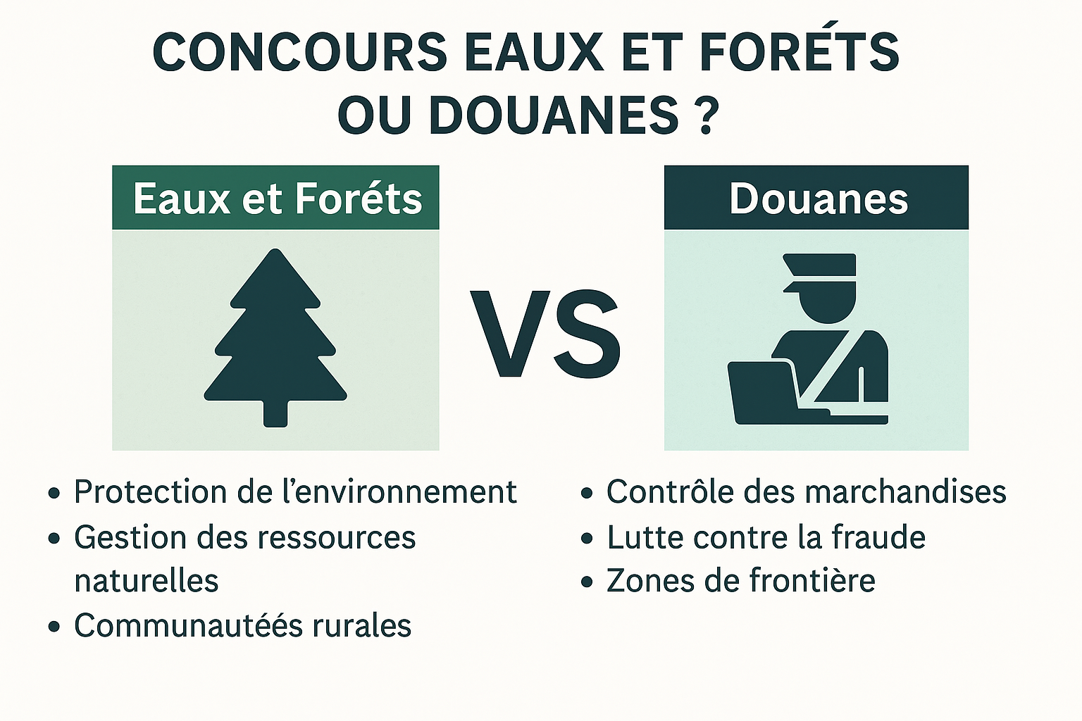 Concours Eaux et Forêts ou Douanes ? Quelle filière choisir et pourquoi ?
