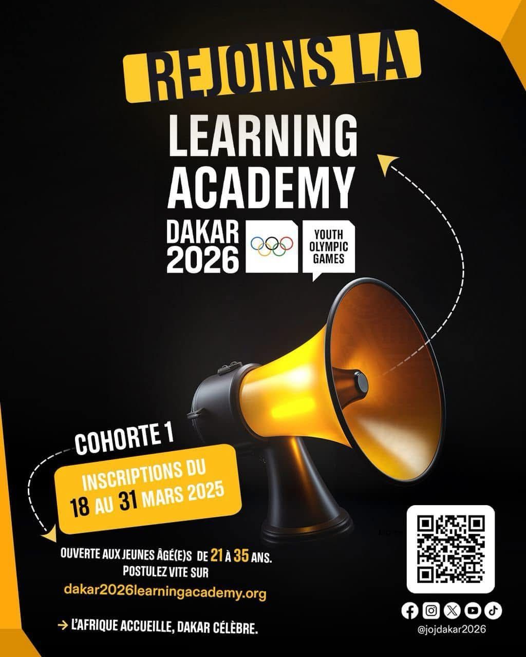 Rejoins la Learning Academy Dakar 2026 et participe aux JOJ