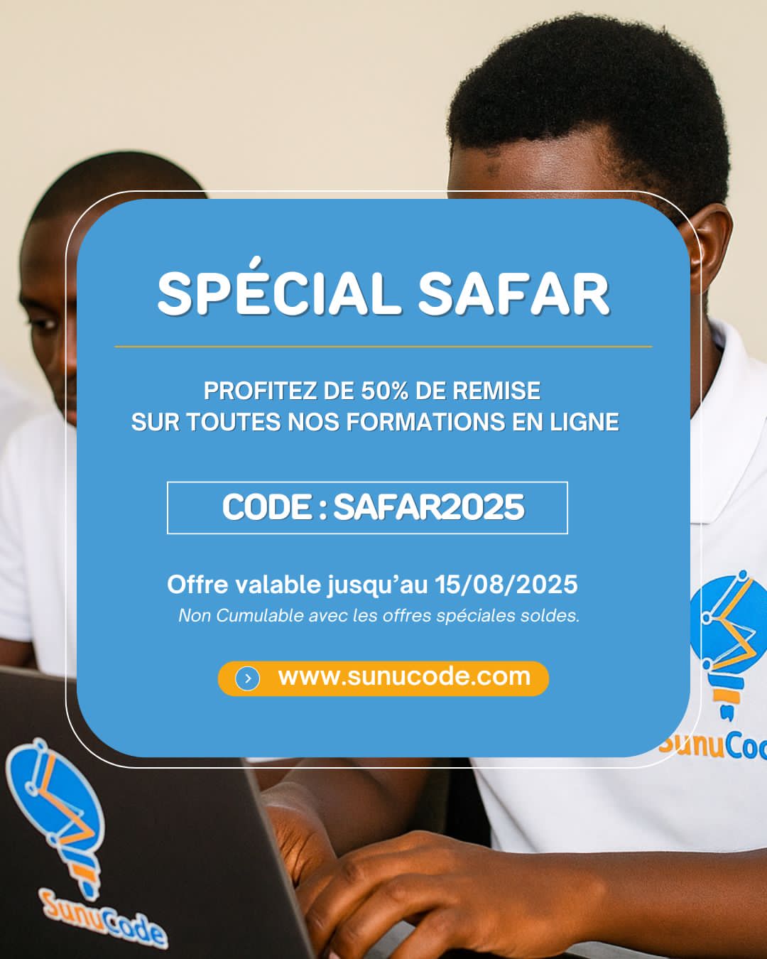 Comment acheter une formation sur sunucode.com avec le code promo SAFAR2025 ?