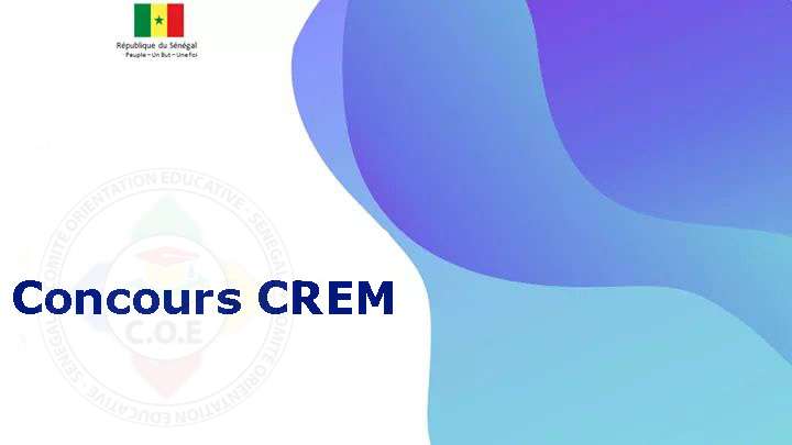 Guide Inscription en ligne au Concours CREM
