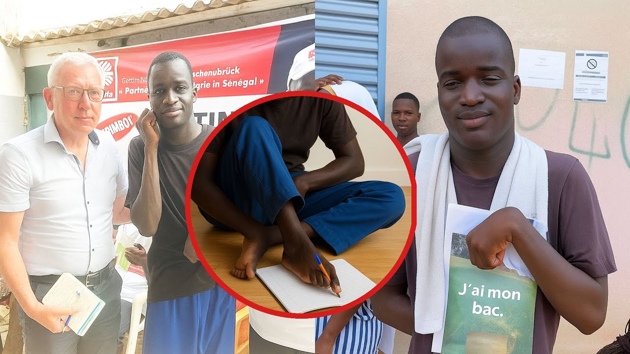 Il écrit avec ses pieds… et termine 1er de son centre au Bac 2025 ! L’histoire incroyable de Pape Natango