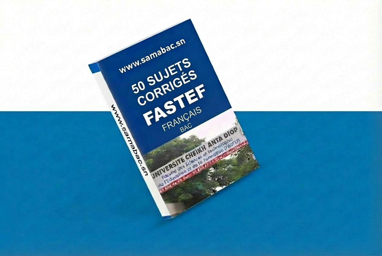 Couverture de 50 Sujets Corrigés FASTEF Français Niveau Bac